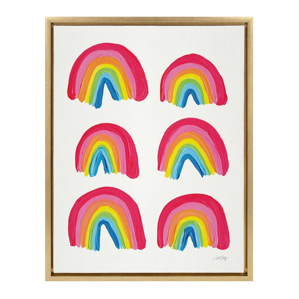 Kate and Laurel Sylvie Raindow Collection 18" x 24" Framed Canvas Wall Art: $54.99 Kate and Laurel Sylvie Raindow Collection 18" x 24" Framed Canvas Wall Art: $54.99