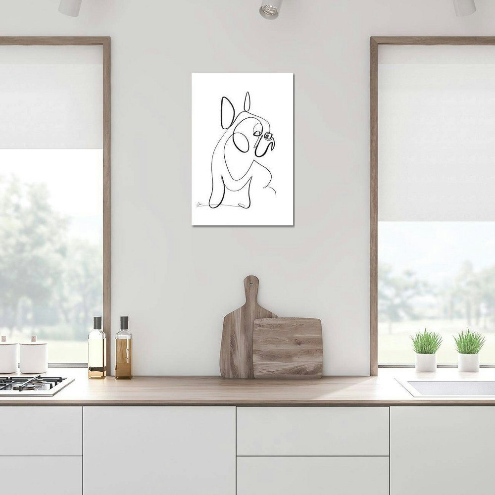 iCanvas 18"x12" French Bulldog One Line Canvas Print Wall Art: $45.99 iCanvas 18"x12" French Bulldog One Line Canvas Print Wall Art: $45.99
