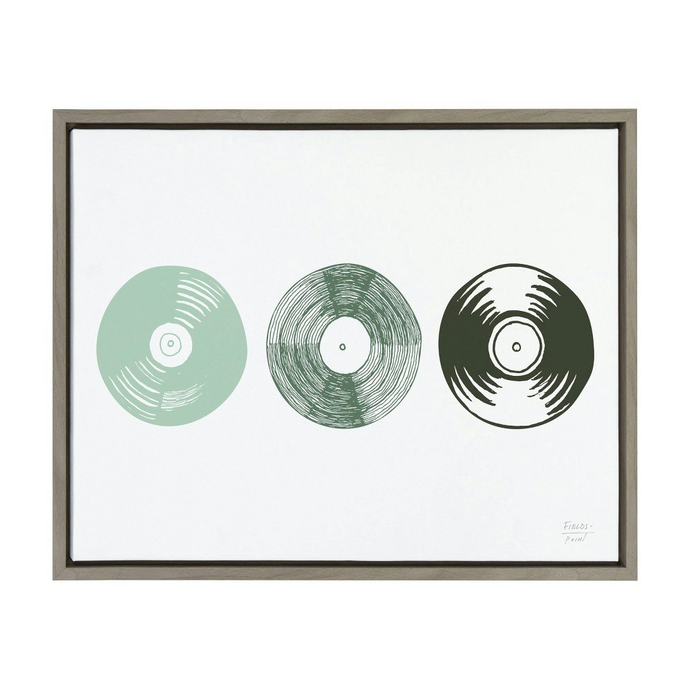 Kate & Laurel 18" x 24" Sylvie Three Records Framed Canvas Art: $54.99 Kate & Laurel 18" x 24" Sylvie Three Records Framed Canvas Art: $54.99