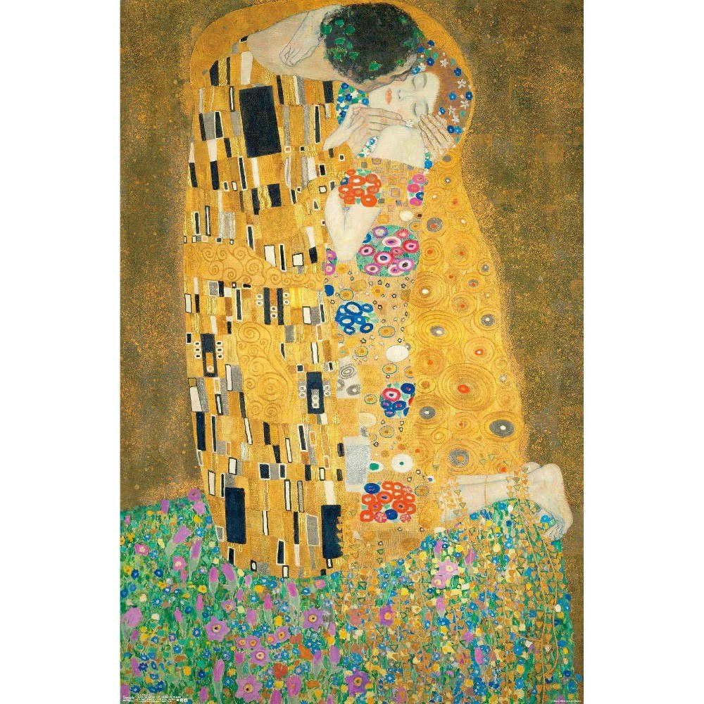 34" x 22" Gustav Klimt The Kiss Poster: $9.99 34" x 22" Gustav Klimt The Kiss Poster: $9.99
