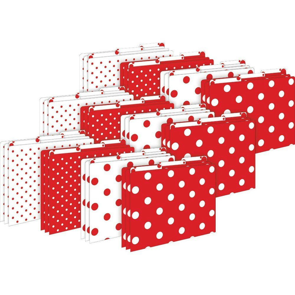 Barker Creek Red and White Dot Letter-Size File Folders 36-Pack: $31.99