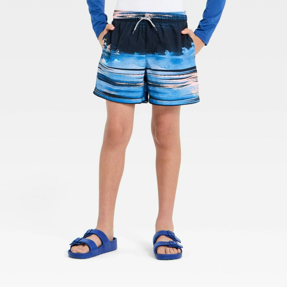 Art Class Boys' Swim Trunks with Built-in Boxers: $15