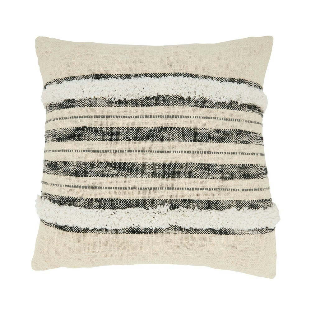 18"x18" Textured Striped Tufted Throw Pillow: $38.99 18"x18" Textured Striped Tufted Throw Pillow: $38.99