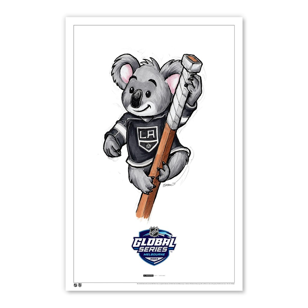 Los Angeles Kings 11" x 17" 2023 NHL Melbourne Series Sketch Poster Print: $49.99