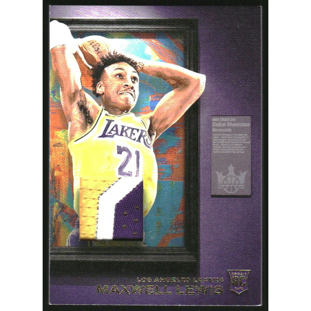 2023-24 Court Kings Maxwell Lewis Debut Showcase Memorabilia Prime Card #15: $12 2023-24 Court Kings Maxwell Lewis Debut Showcase Memorabilia Prime Card #15: $12