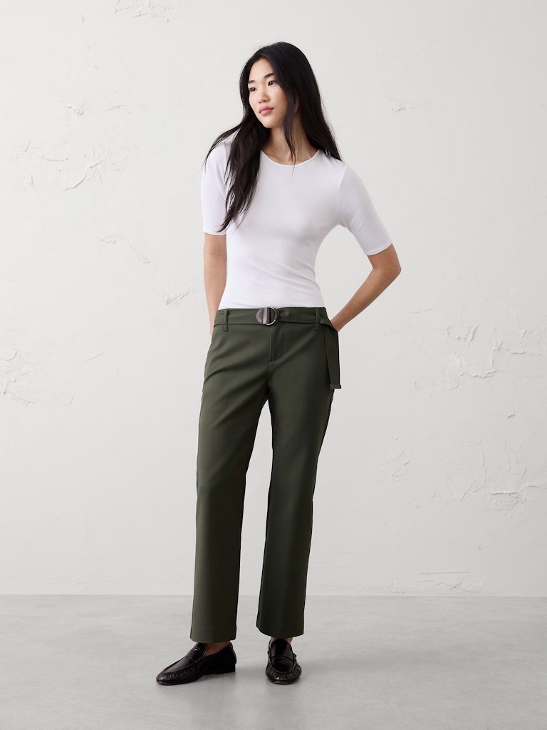 Mid-Rise Kick-Flare Sateen Ankle Pants: $80.97 Mid-Rise Kick-Flare Sateen Ankle Pants: $80.97