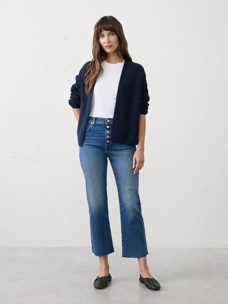 High-Rise Cropped Kick Flare Jeans: $57.97 High-Rise Cropped Kick Flare Jeans: $57.97