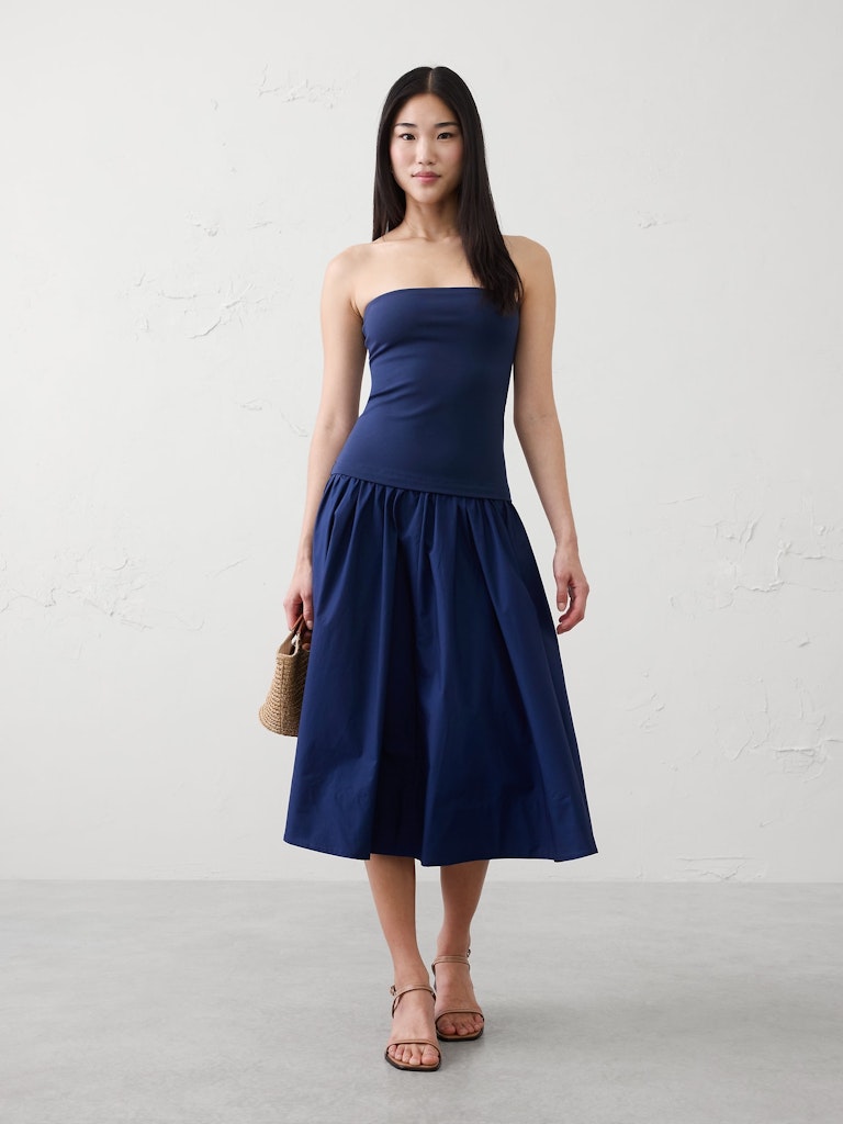 Strapless Midi Dress: $65 Strapless Midi Dress: $65