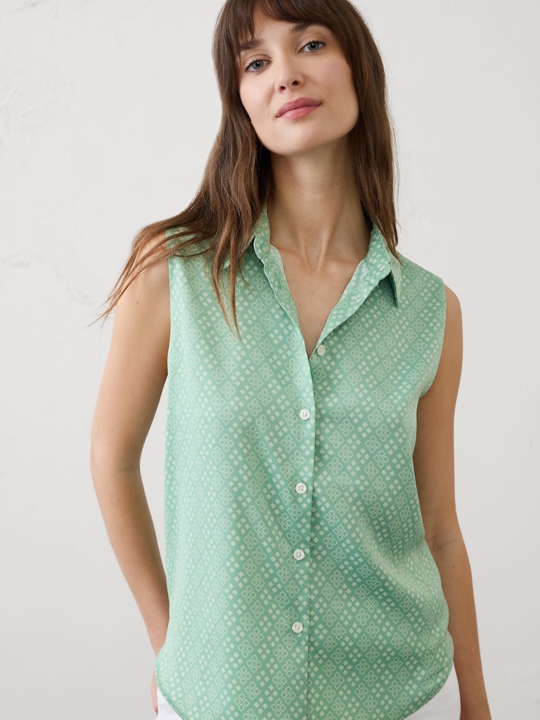 Silky Collared Top: $30 Silky Collared Top: $30