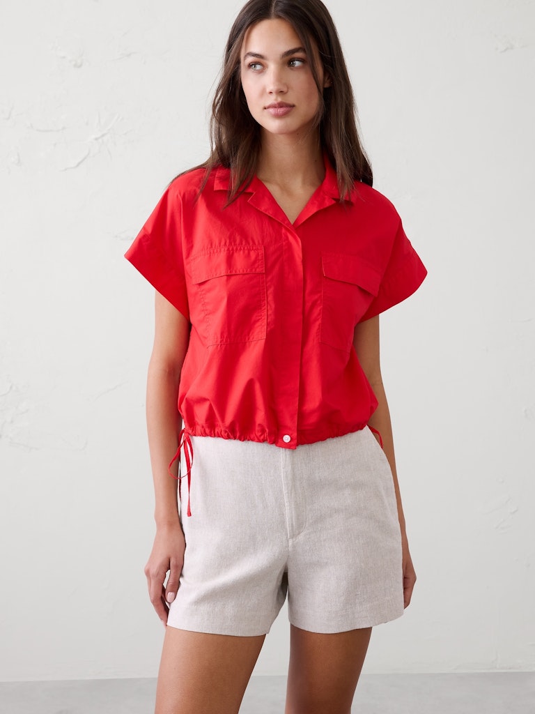 Drawstring-Hem Shirt: $40 Drawstring-Hem Shirt: $40