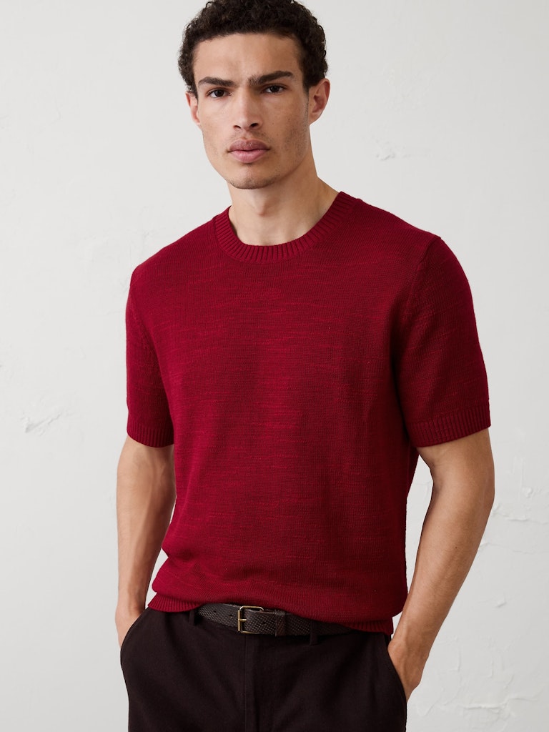 Slubby Cotton Sweater T-Shirt: $24 Slubby Cotton Sweater T-Shirt: $24