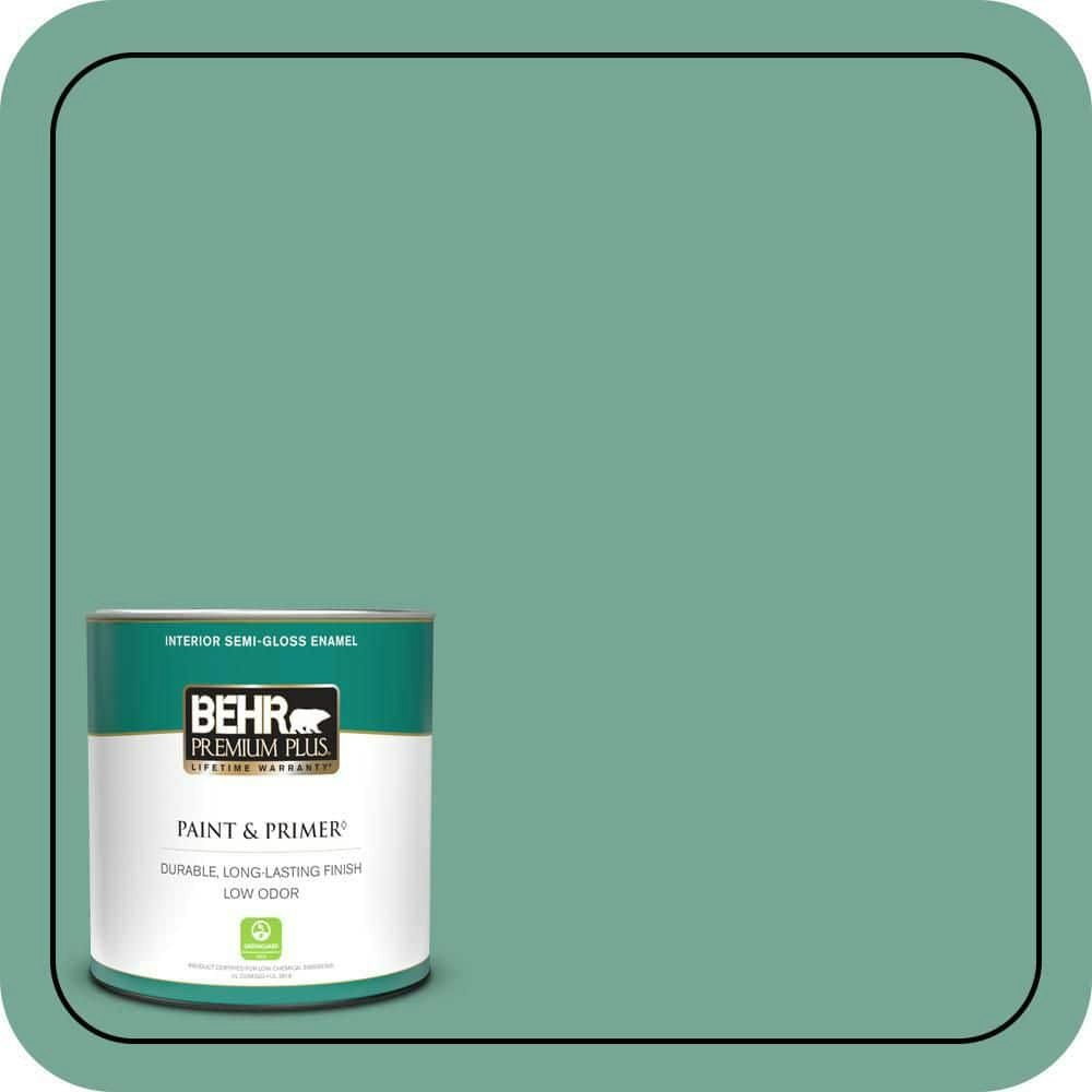 Patina Semi-Gloss Enamel Interior Paint and Primer 1-Quart Can: $20.48