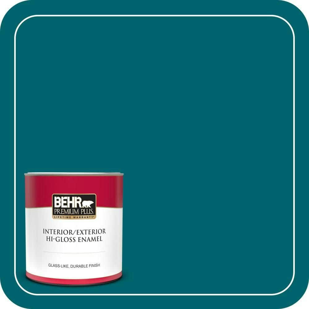 Behr Peacock Tail Hi-Gloss Enamel Paint and Primer 1-Quart: $21.48