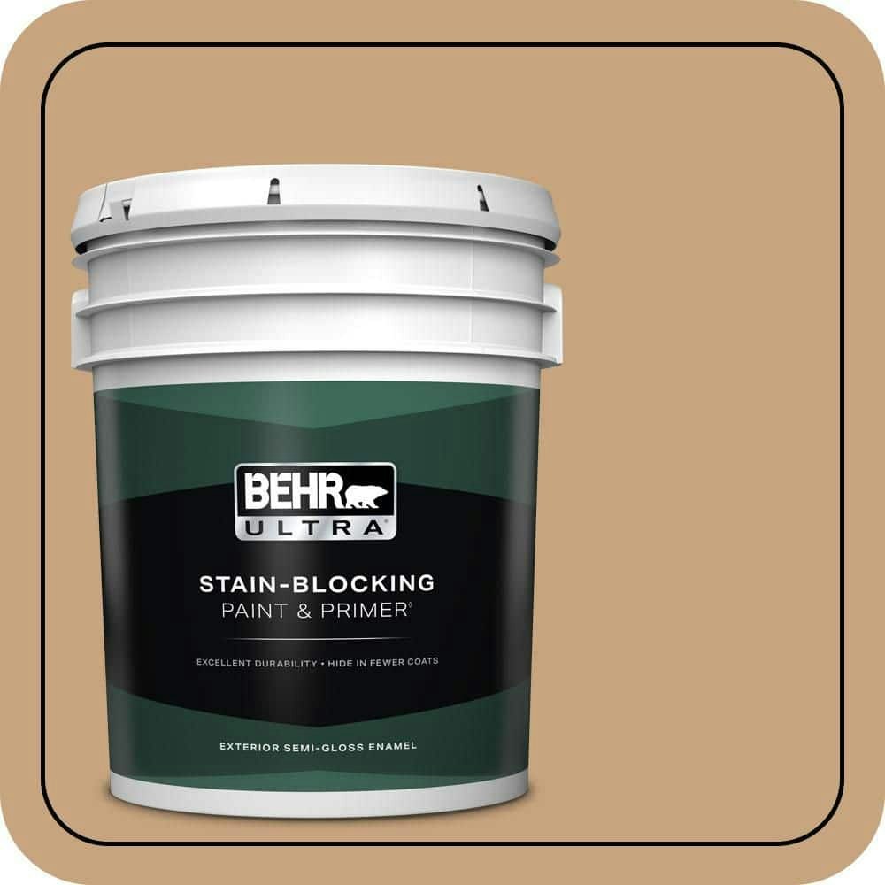 Behr Premium Plus 5-Gallon Pelican Tan Semi-Gloss Exterior Paint and Primer: $293 Behr Premium Plus 5-Gallon Pelican Tan Semi-Gloss Exterior Paint and Primer: $293