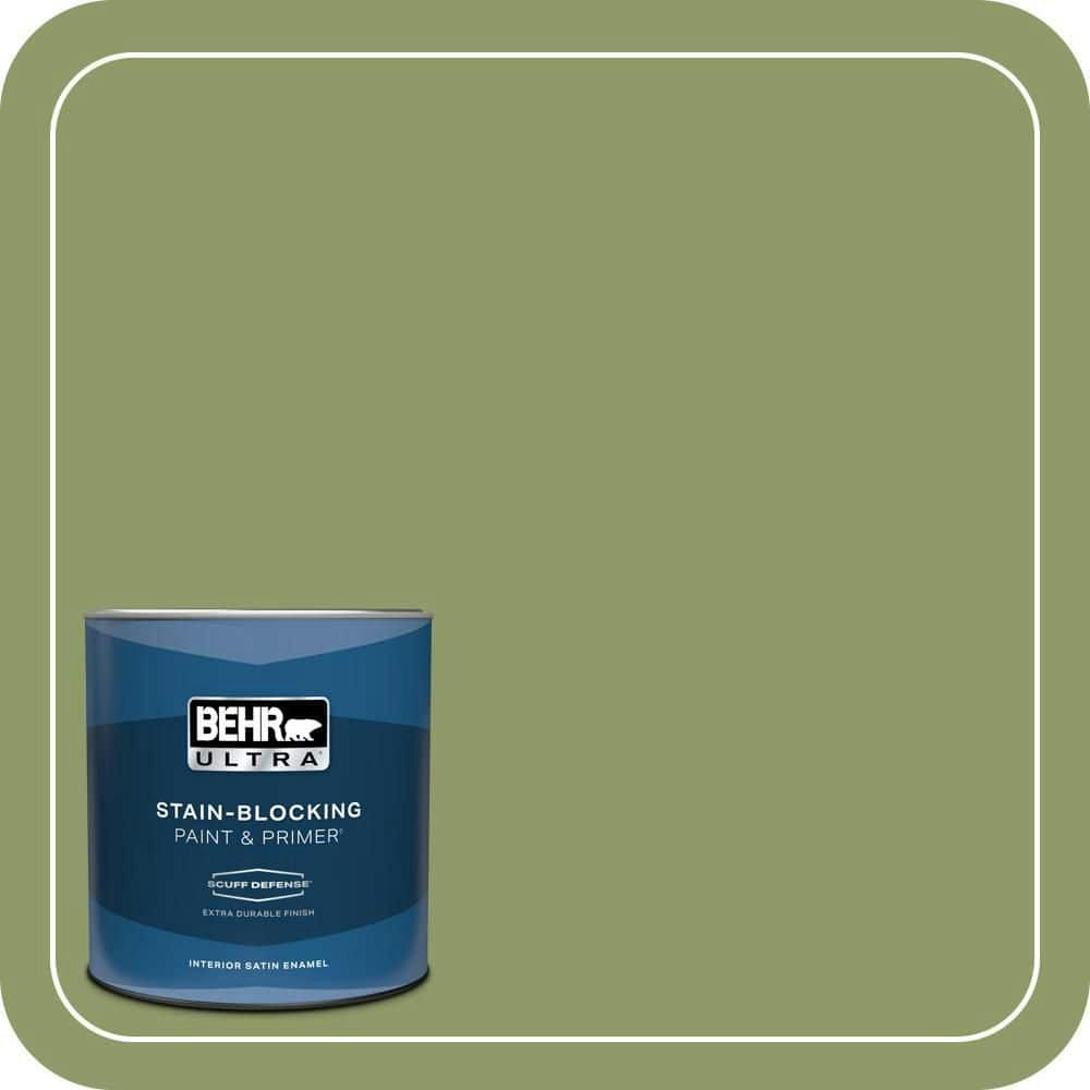 Home Decorators Collection Exotic Palm 1-Quart Satin Interior Paint and Primer: $23.98