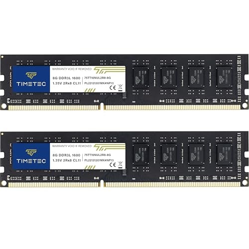 Timetec 16GB 1600MHz DDR3L UDIMM Desktop RAM 2-Pack: $37.99