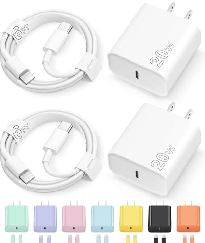 USB-C Fast Charger with 6-Foot Cable for iPhone 15/16/17 Series: $7.49