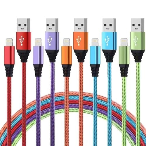 Aurnoet 10-Foot MFi Certified Lightning Cable 5-Pack: $9.99