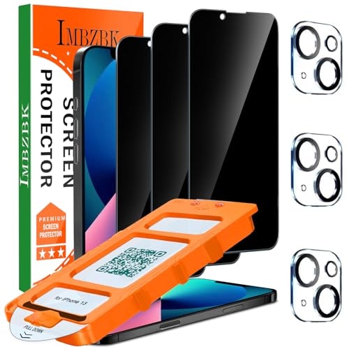 Imbzbk Privacy Screen Protector and Camera Lens Protector 3-Pack: $5.99