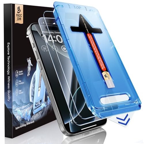 Magic John iPhone 16 Pro Max Tempered Glass Screen Protector 2-Pack: $14.87