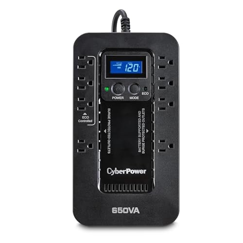 CyberPower EC650LCD 650VA 390W UPS Battery Backup and Surge Protector: $96.95 CyberPower EC650LCD 650VA 390W UPS Battery Backup and Surge Protector: $96.95