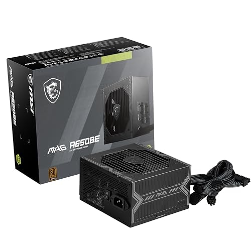 MSI MAG A650BE 650W Semi-Modular ATX Power Supply: $56.99