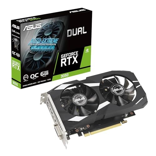 Asus Dual NVIDIA GeForce RTX 3050 6GB GDDR6 OC Edition Gaming Graphics Card: $214.99 Asus Dual NVIDIA GeForce RTX 3050 6GB GDDR6 OC Edition Gaming Graphics Card: $214.99