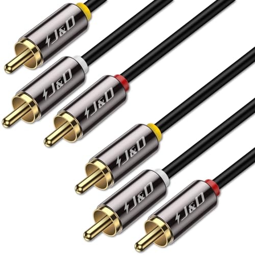 J&D 12-Foot 3 RCA Male to Male Audio Video Cable: $11.65 J&D 12-Foot 3 RCA Male to Male Audio Video Cable: $11.65