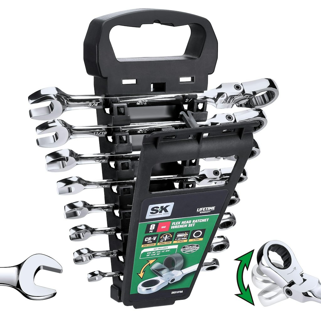 SK Flex-Head 8-Piece Ratcheting Wrench Set: $48 w/ Prime