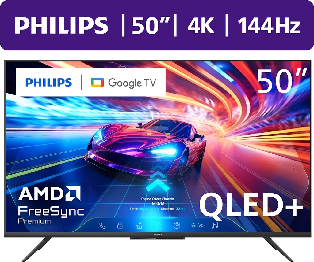 Philips 50PUG7675/F7 50" 4K HDR10 QLED+ UHD Smart TV: $198