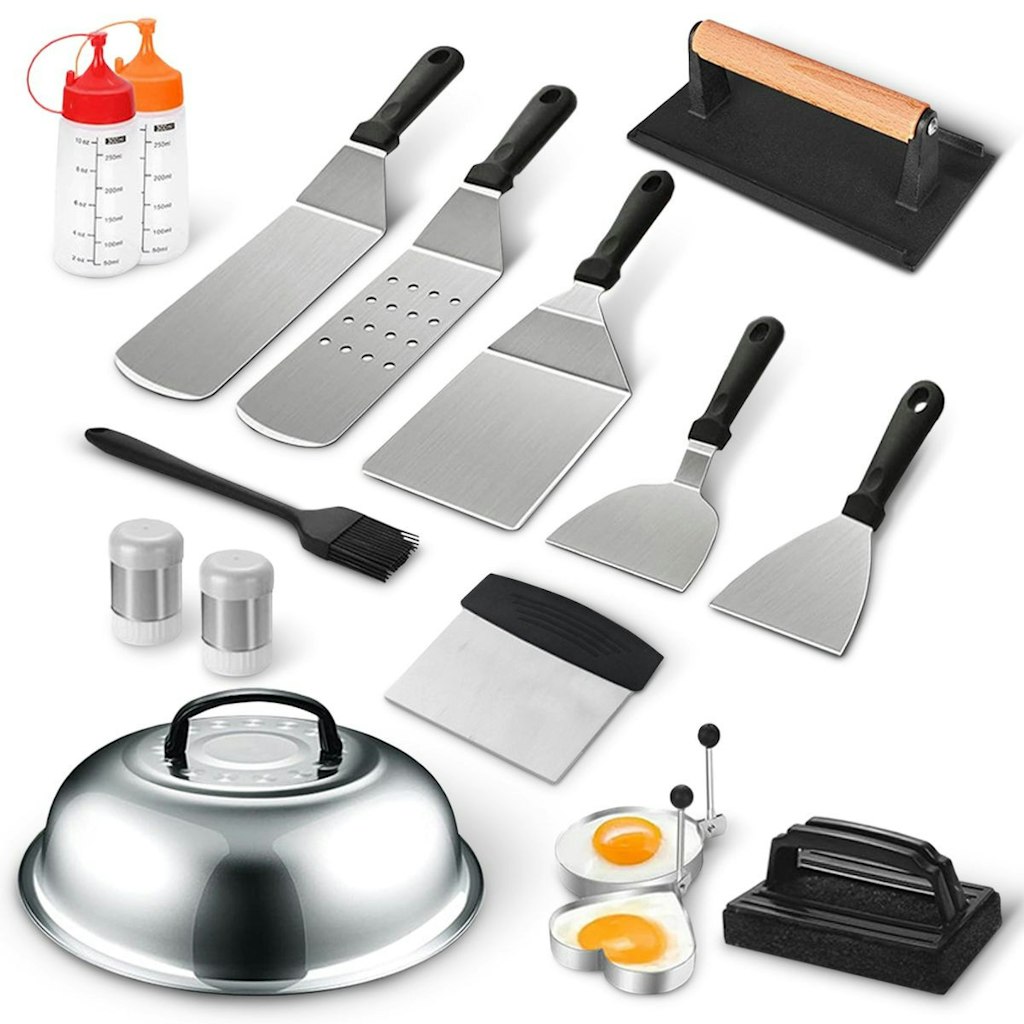 18-Piece Stainless Steel BBQ Grill Tools Set: $35