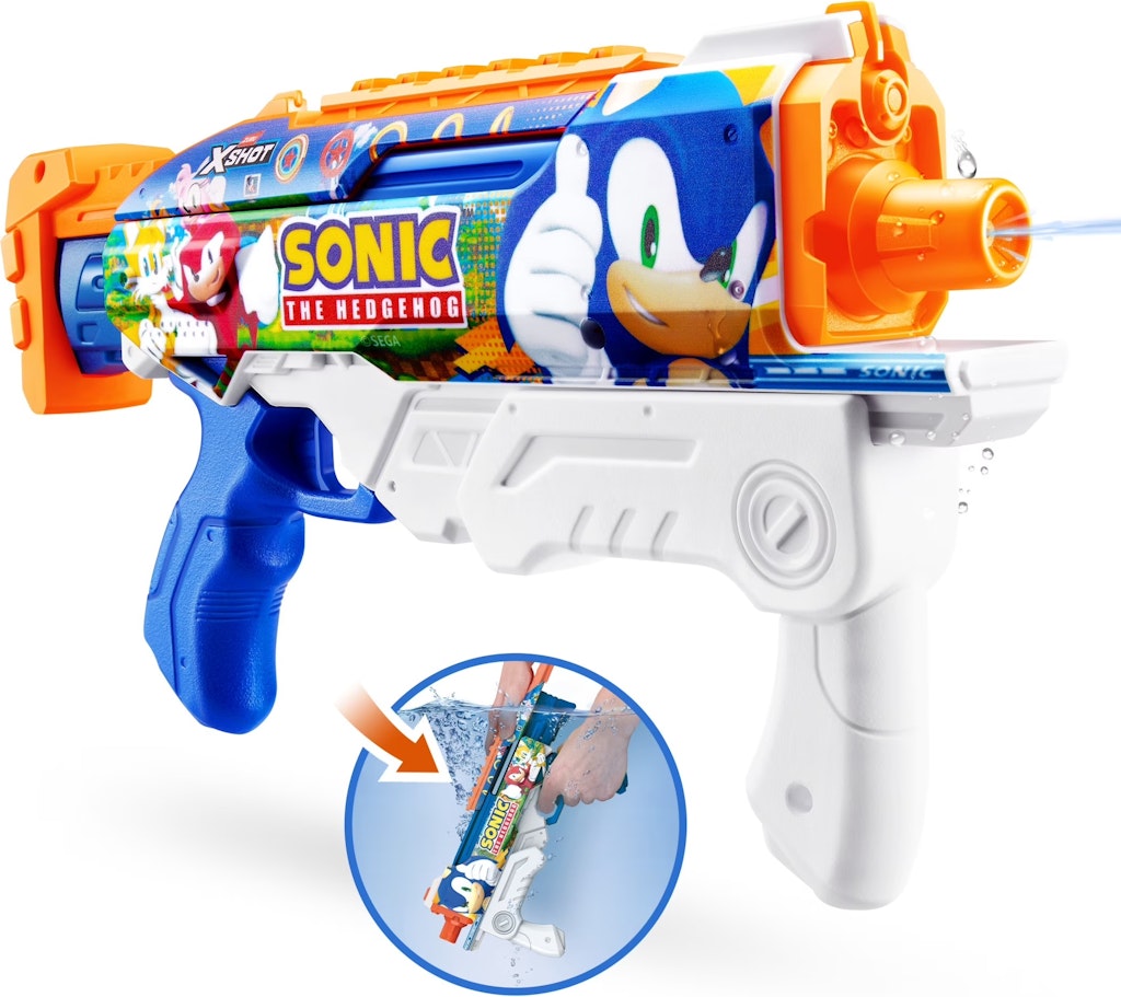 XSHOT Fast-Fill Sonic the Hedgehog Hyperload Water Blaster: $4