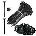 Nylon Cable Tie 200-Pack: 1-cent + free shipping w/ $25