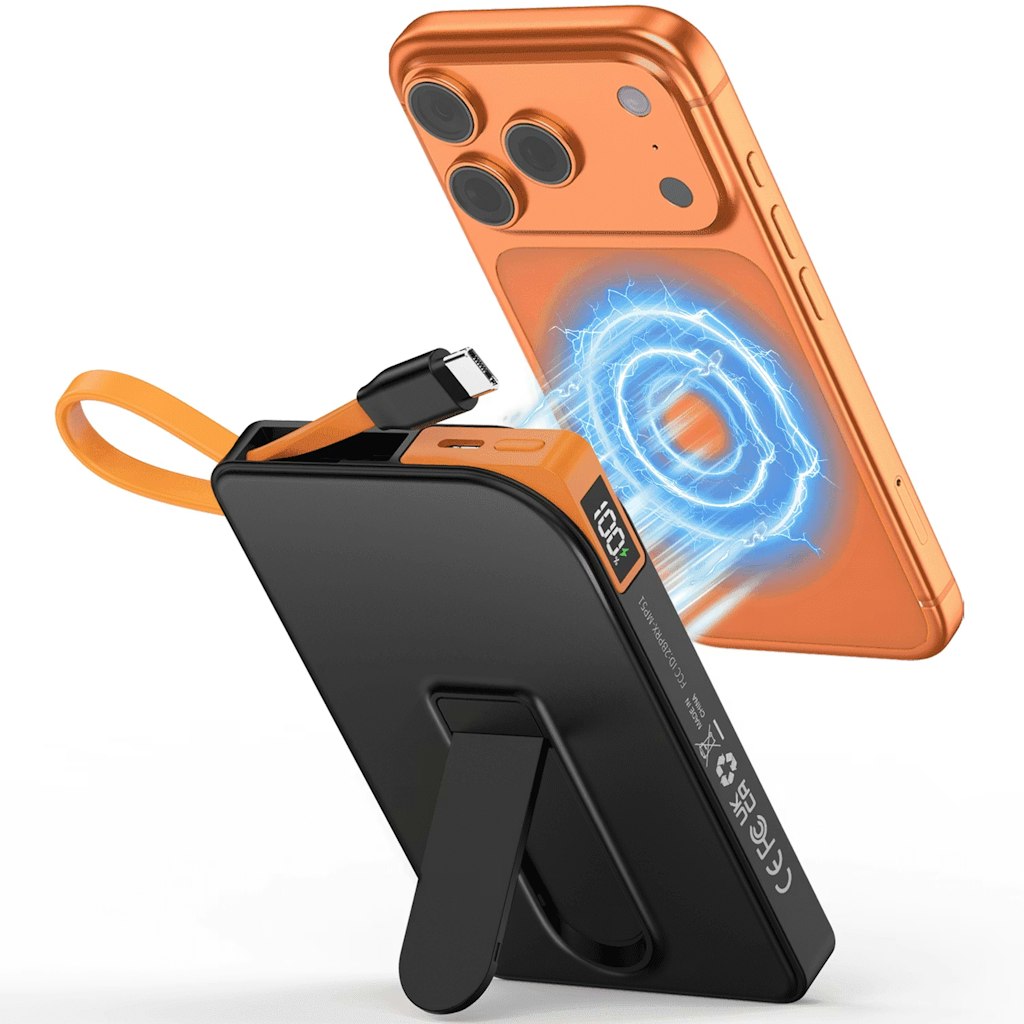 10000mAh Magnetic Wireless Portable Charger: $21