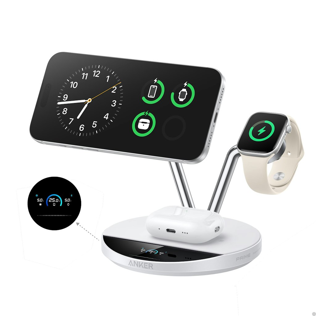 Anker Prime 3-in-1 Qi2.2 Charging Station w/ Smart Display: $138 w/ Prime Anker Prime 3-in-1 Qi2.2 Charging Station w/ Smart Display: $138 w/ Prime