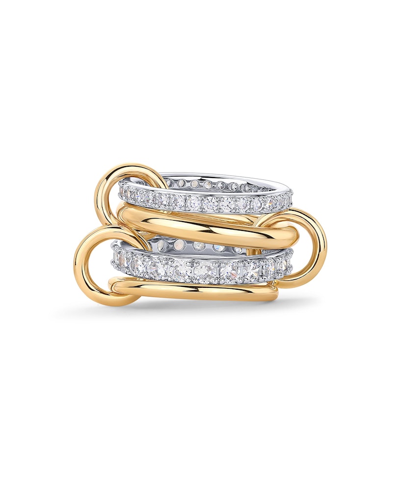 Gold-Plated Interlocked Stackable Rings for Women: $13.97