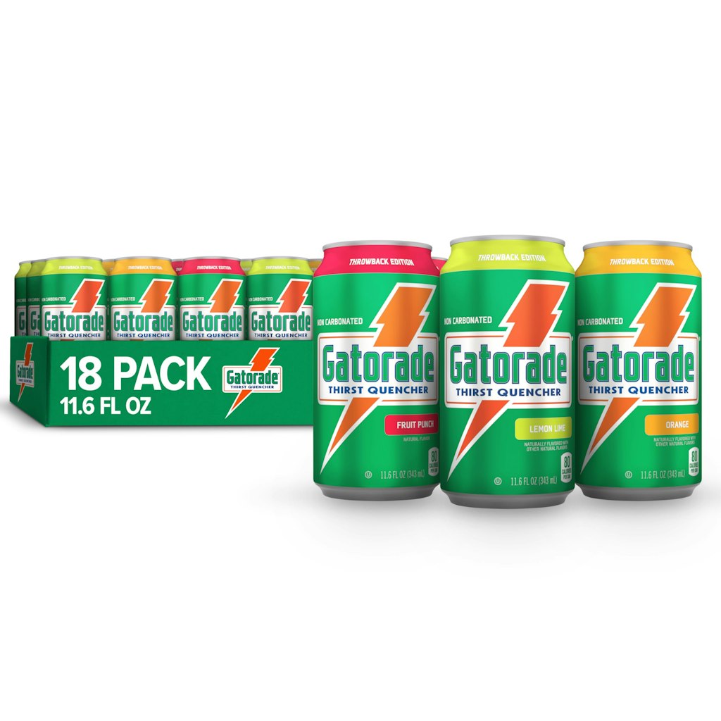 Gatorade Thirst Quencher 3-Flavor Variety 12-oz. Cans 18-Pack: $13 w/ Sub & Save Gatorade Thirst Quencher 3-Flavor Variety 12-oz. Cans 18-Pack: $13 w/ Sub & Save