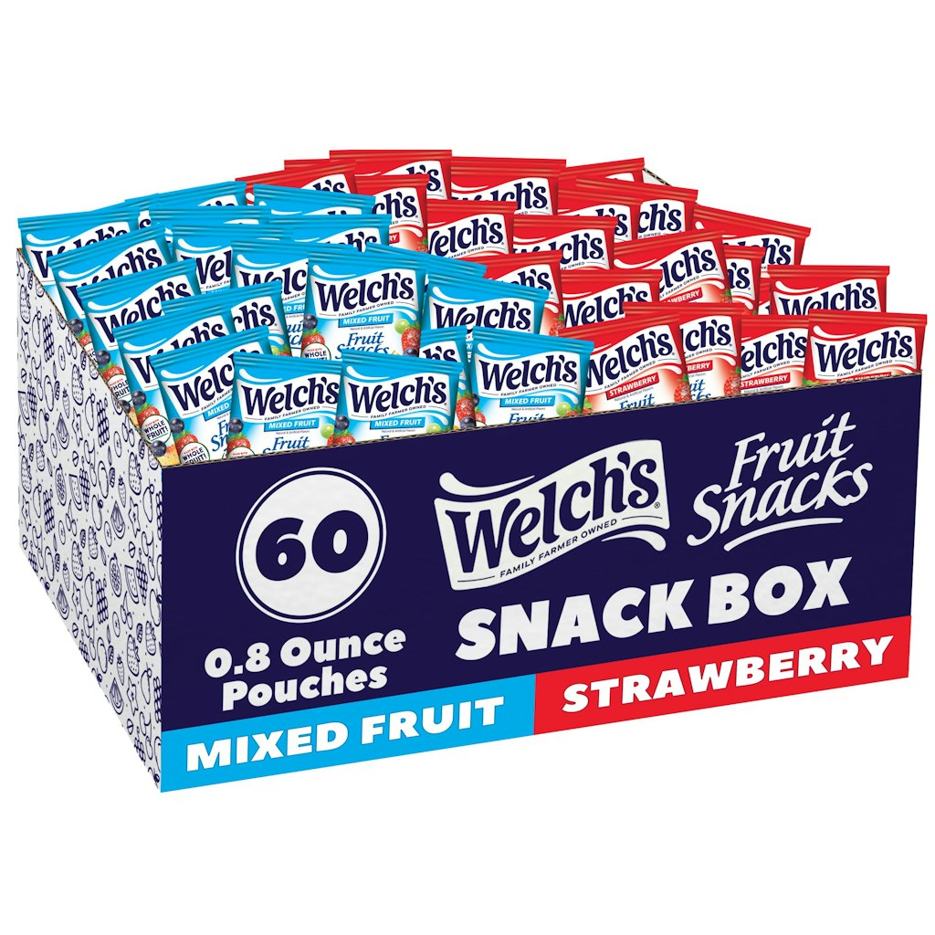 Welch's Fruit Snacks Mixed Fruit & Strawberry 60-Pack: $8.26 w/ Prime