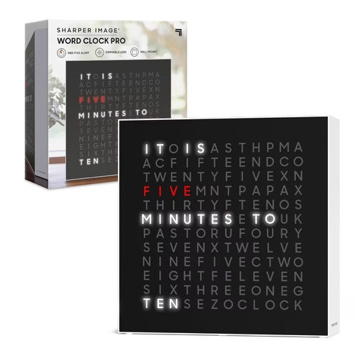 Open-Box Sharper Image LED Word Clock Pro: $24