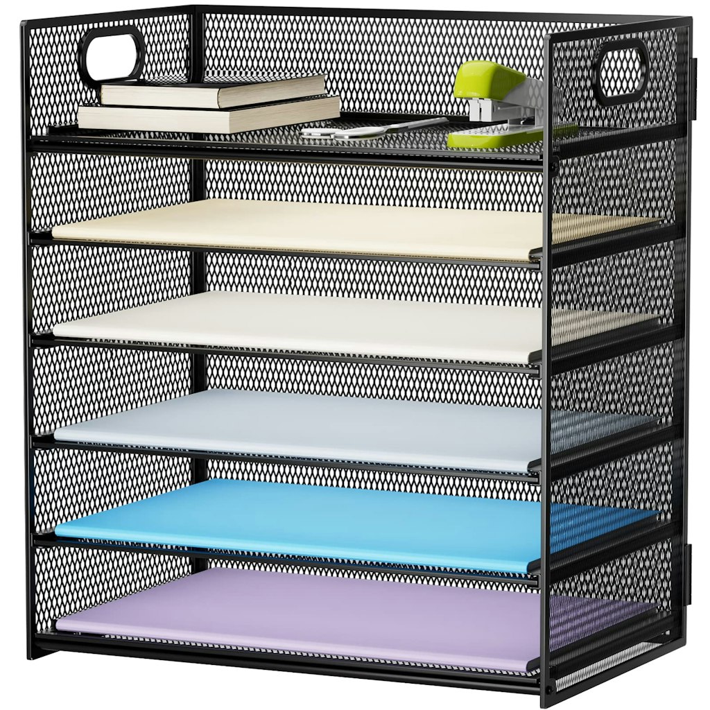 Marbrasse 6-Tier Mesh Desk File Organizer: $18
