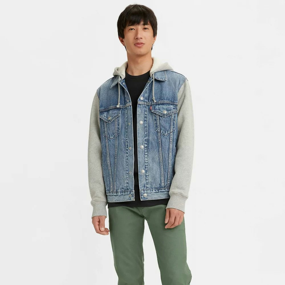 Levi's Men's Hybrid Hoodie V Trucker Jacket: $32 Levi's Men's Hybrid Hoodie V Trucker Jacket: $32