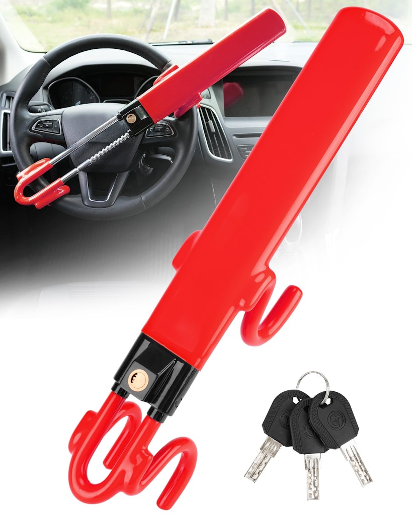 Tevlaphee Heavy-Duty Steering Wheel Lock: $31 w/ Prime