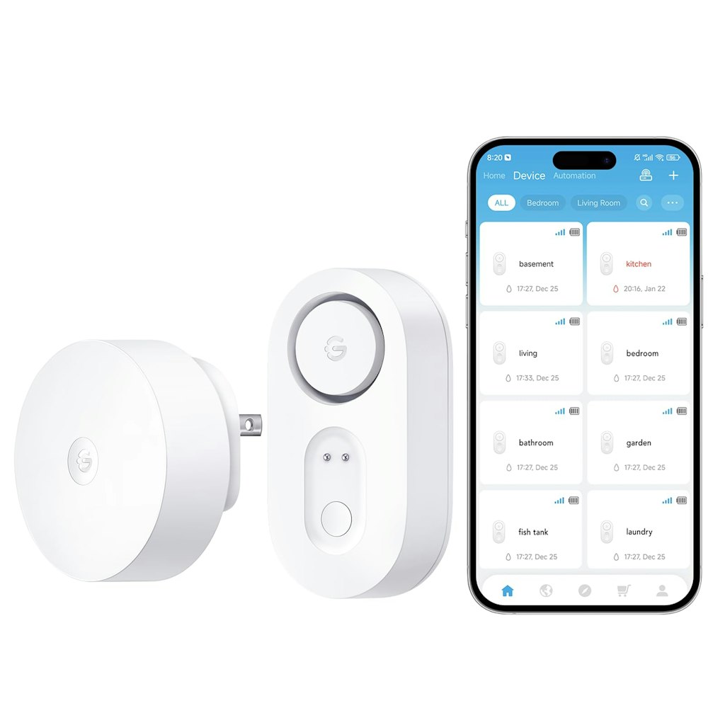 GoveeLife Upgraded Smart Water Leak Detector: $25 w/ Prime
