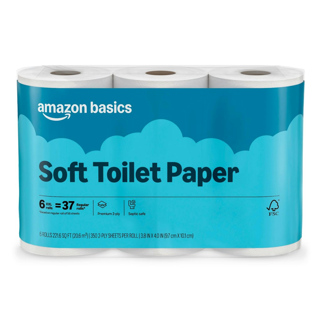 Amazon Basics 2-Ply Soft Toilet Paper 6-Pack: $5.35 w/ Prime Amazon Basics 2-Ply Soft Toilet Paper 6-Pack: $5.35 w/ Prime