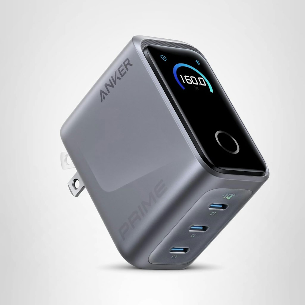 Anker Prime 160W 3-Port GaN USB-C Charger w/ Smart Display: $100 w/ Prime