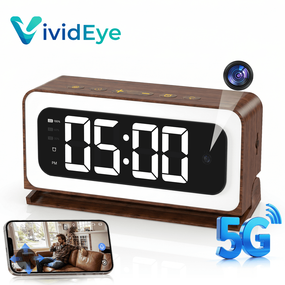 VividEye 2K Smart Alarm Clock Camera: $54.99