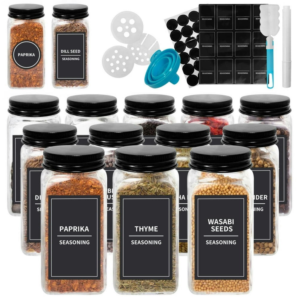 Enroslu 4-Ounce Glass Spice Jars 12-Pack: $17.99