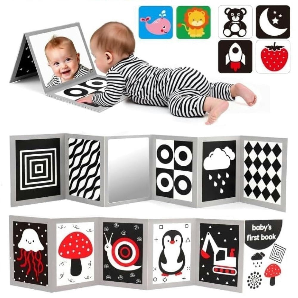 High Contrast Black and White Baby Tummy Time Mirror Book: $12.08 High Contrast Black and White Baby Tummy Time Mirror Book: $12.08