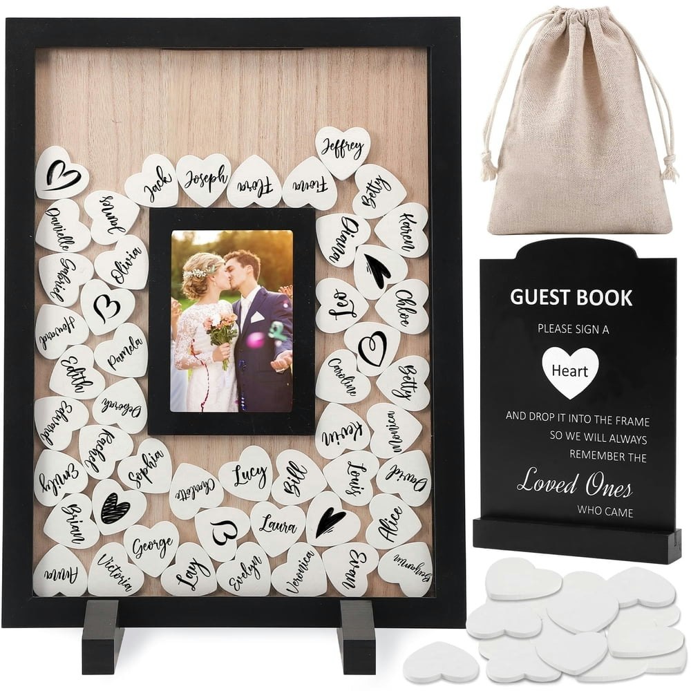 Ayieyill Wood Wedding Guest Book: $20.99 Ayieyill Wood Wedding Guest Book: $20.99