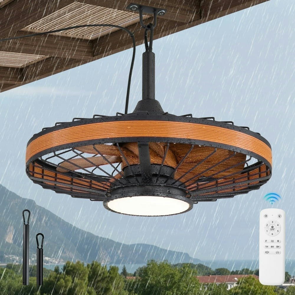 Zardon 20-inch Outdoor Caged Ceiling Fan with Light and Remote: $80.99 Zardon 20-inch Outdoor Caged Ceiling Fan with Light and Remote: $80.99